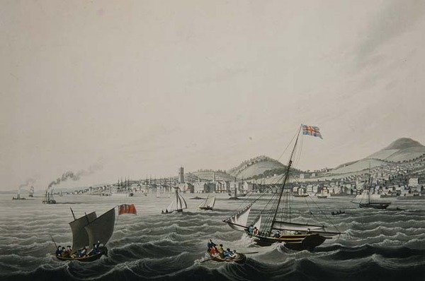 The Town of Dundee, pub. por Smith & Elder de John Heaviside (after) Clark