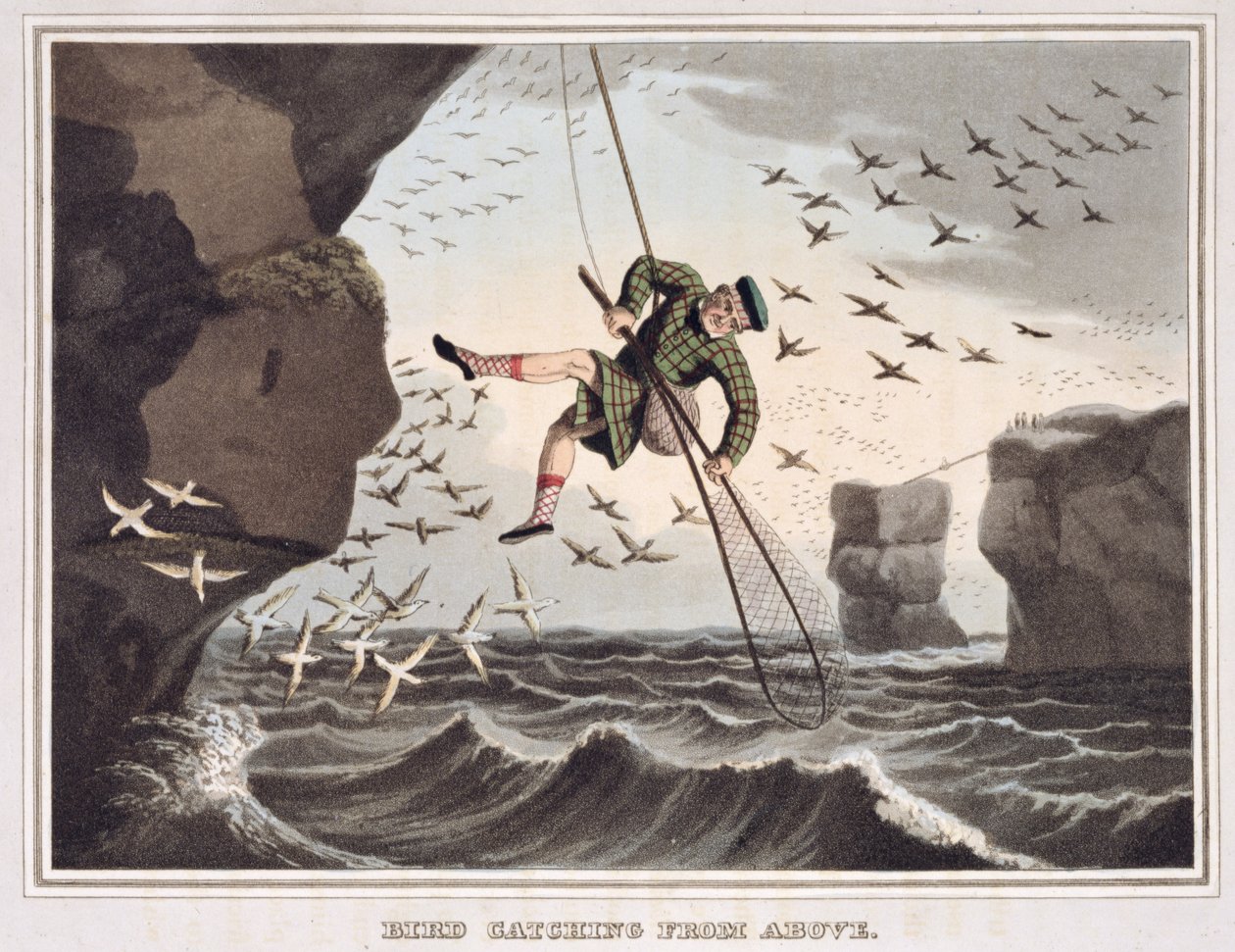 Pássaro pegando de cima, gravado por Matthew Dubourg (fl.1785-1820), publicado por Edward Orme, 1813 de John Heaviside Clark