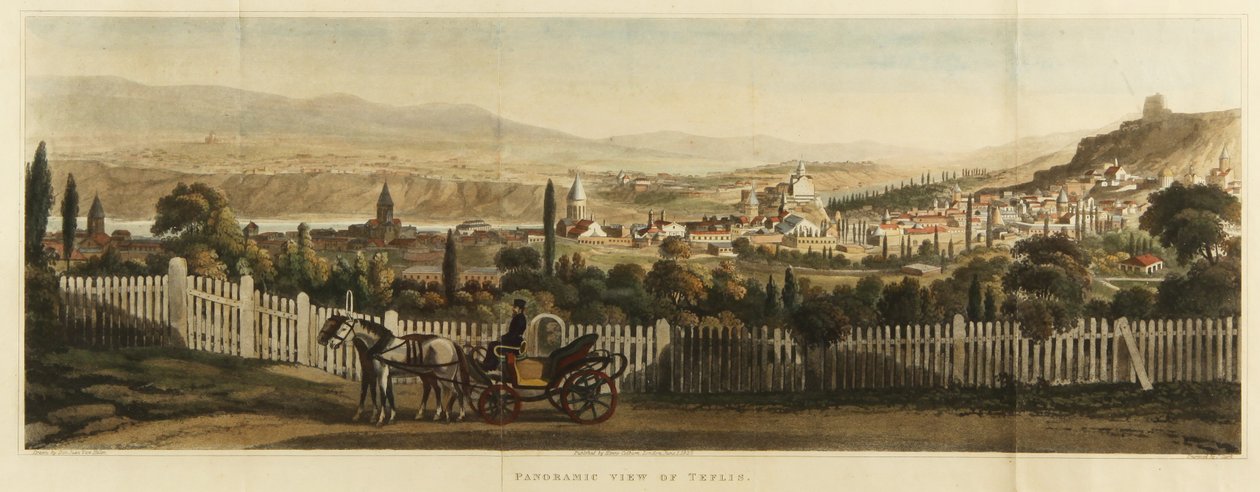 Vista panorâmica de Tiflis, 1827 de John Heaviside Clark