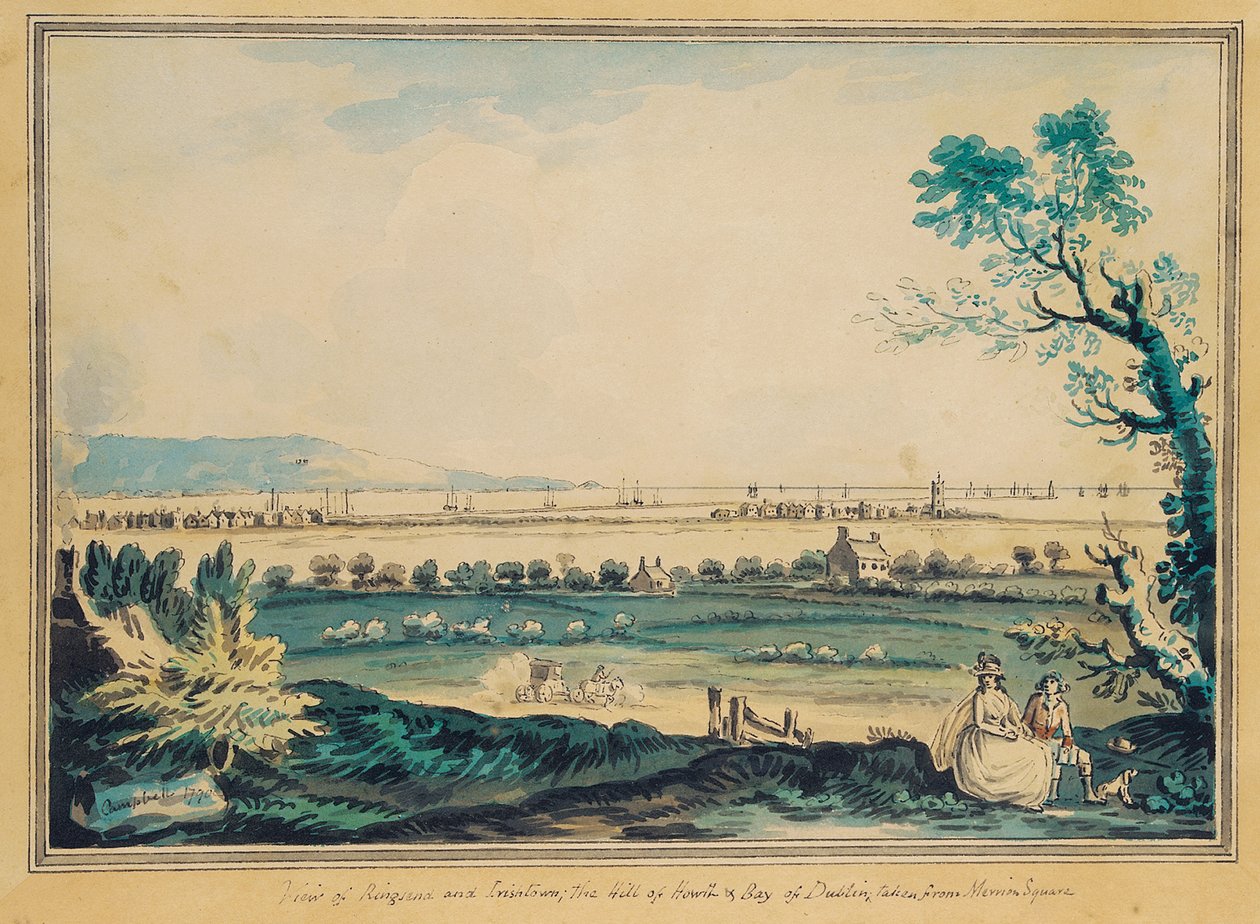 Vista de Ringsend da Merrion Square, Dublin de John Henry Campbell