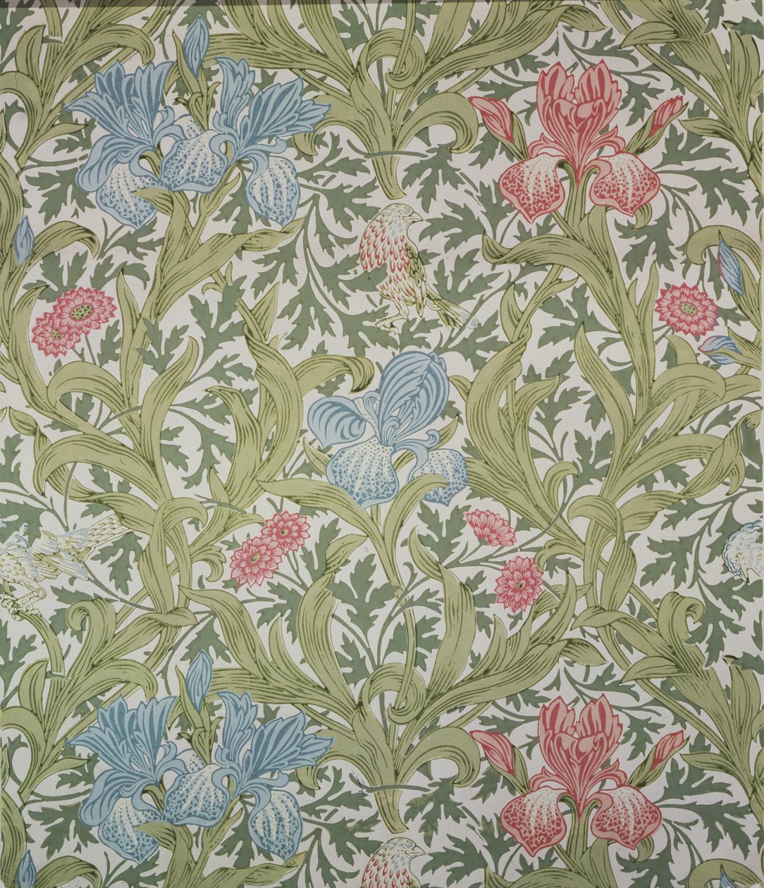 Iris papel de parede, desenhado por John Henry Dearle (1860-1932) para Morris und Company, 1902 de John Henry Dearle
