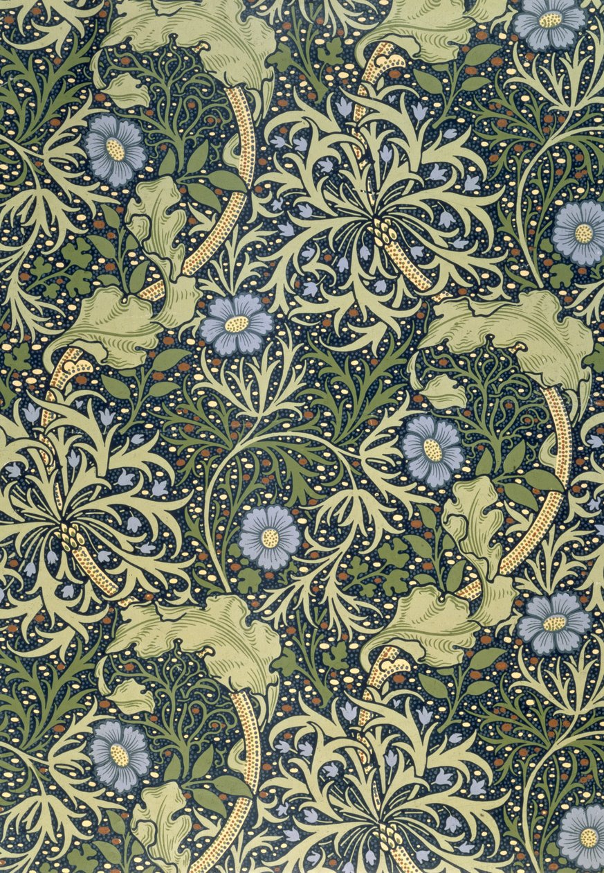 Papel de parede de algas, desenhado por John Henry Dearle (1860-1932) para Morris and Company, 1901 de John Henry Dearle
