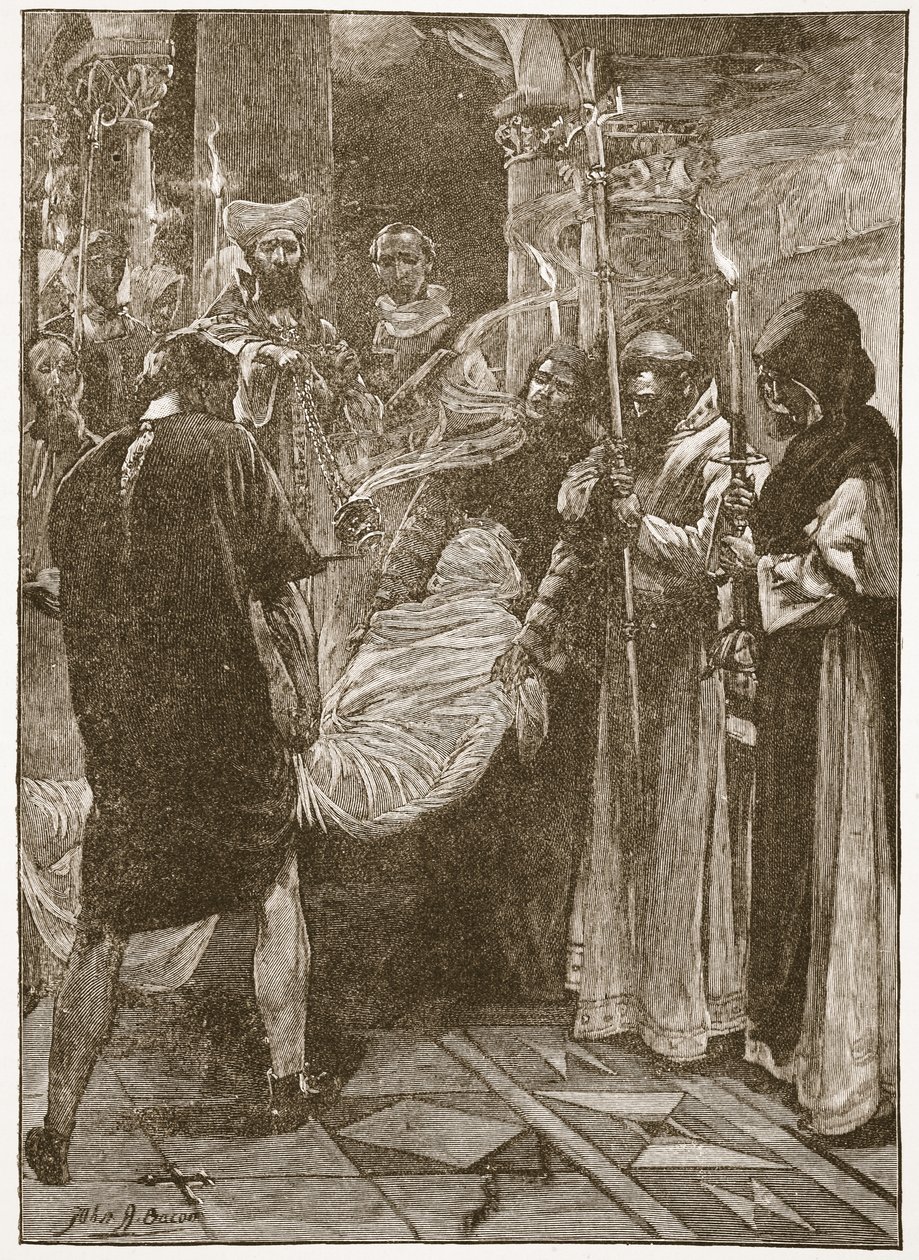 O Enterro do Rei Ethelbert de Kent, ilustração de 