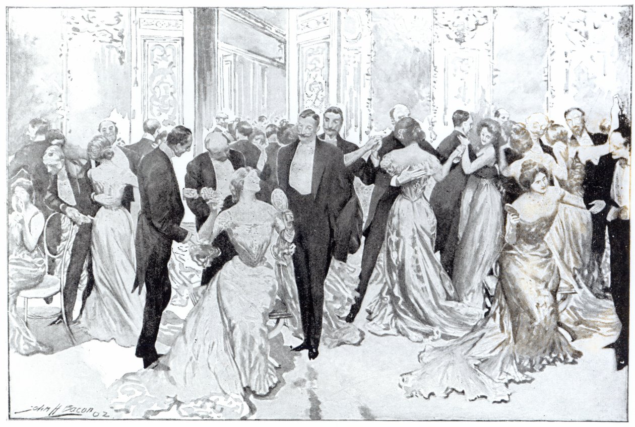 O Cotillon, de &39;Daily Life Upstairs&39;, 1902 (litografia) de John Henry Frederick Bacon