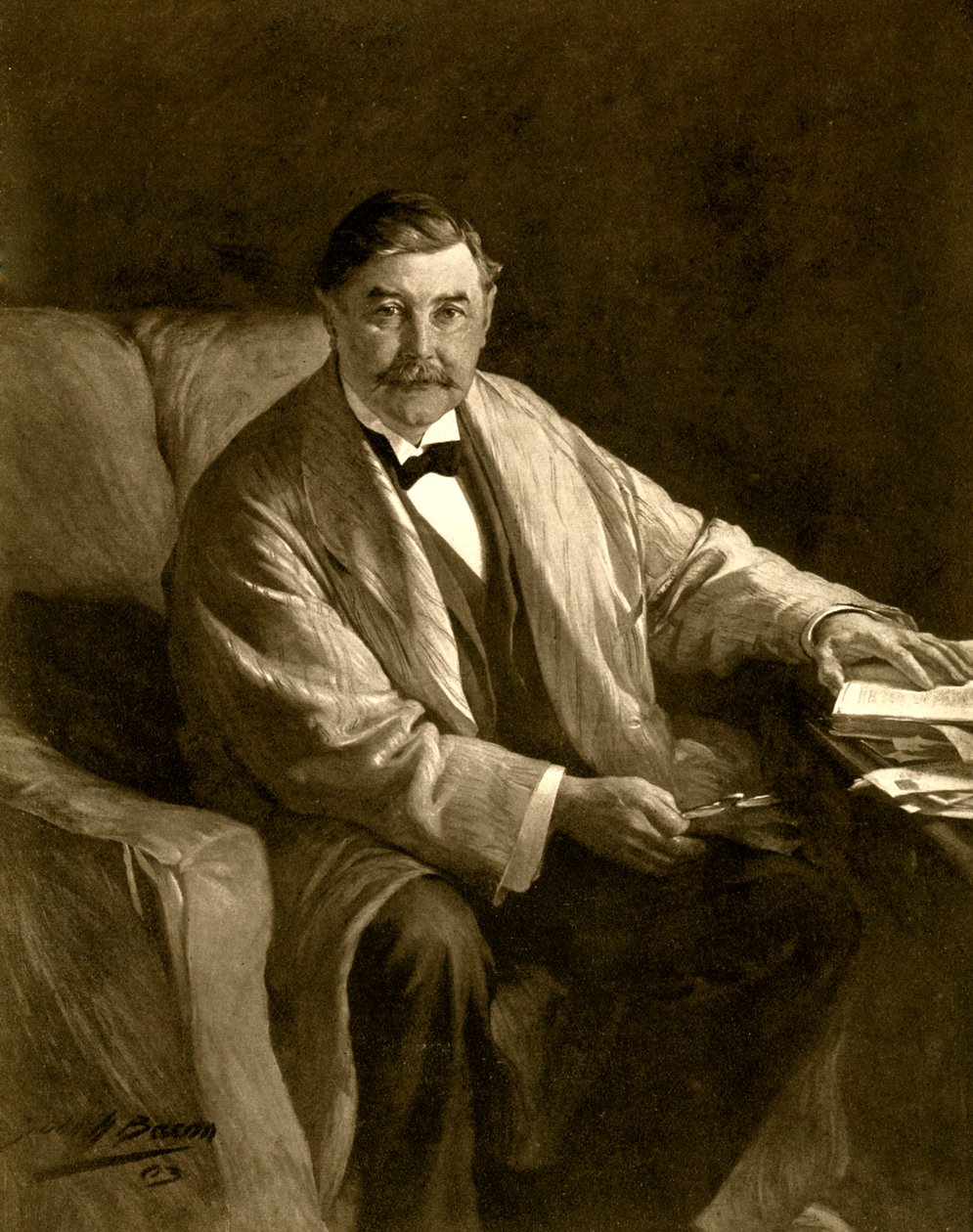 Thomas Power OConnor, jornalista irlandês e deputado, 1910. de John Henry Frederick Bacon