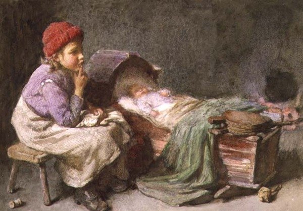 Silêncio, silencio (aguarela) de John Henry Henshall