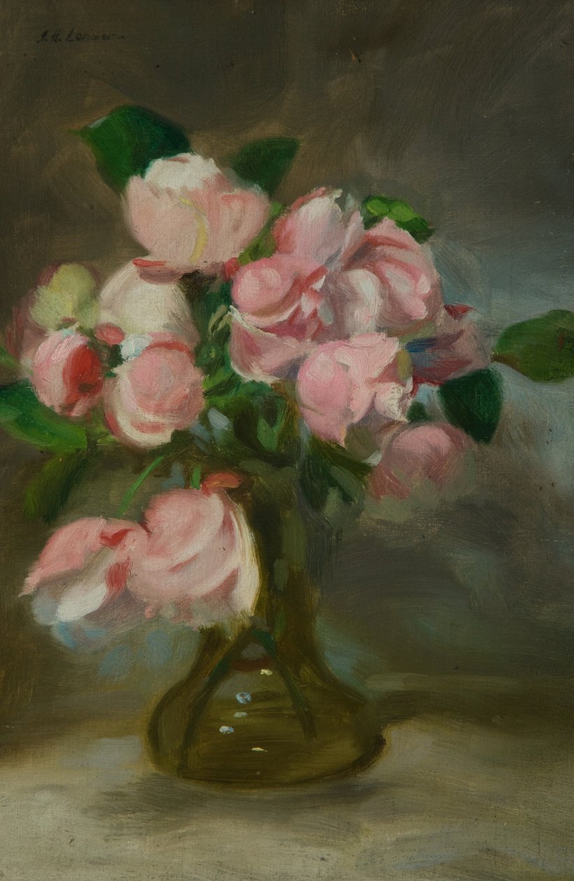 Ainda vida com um vaso de flores de John Henry Lorimer