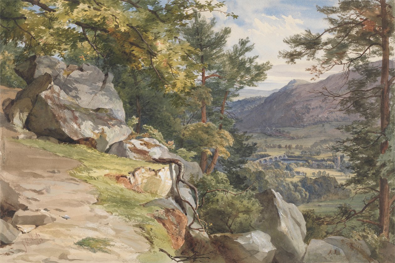 Vista de Craig-y-Barns, Dunkeld, Looking South de John Henry Mole