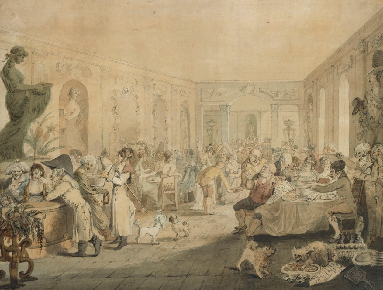 Restaurante Very&39;s no Palais Royal, Paris, 1803 de John Henry Nixon