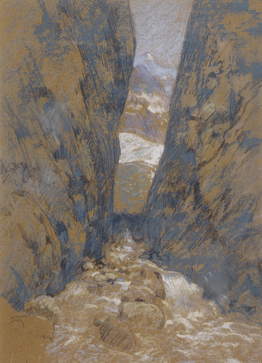 Um desfiladeiro de montanha de John Henry Twachtman
