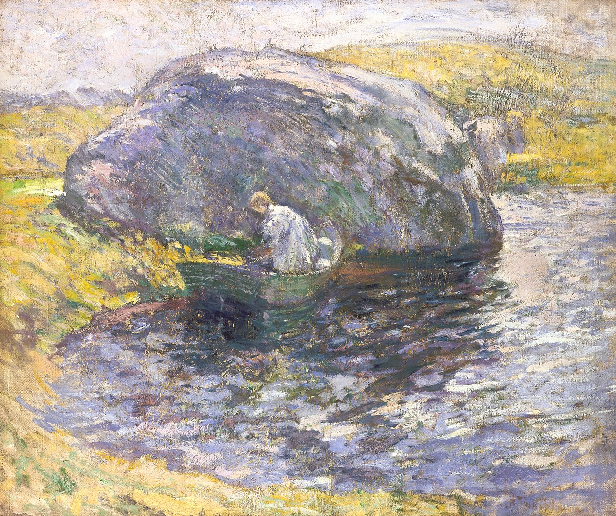 Um Dia de Verão (óleo sobre tela) de John Henry Twachtman