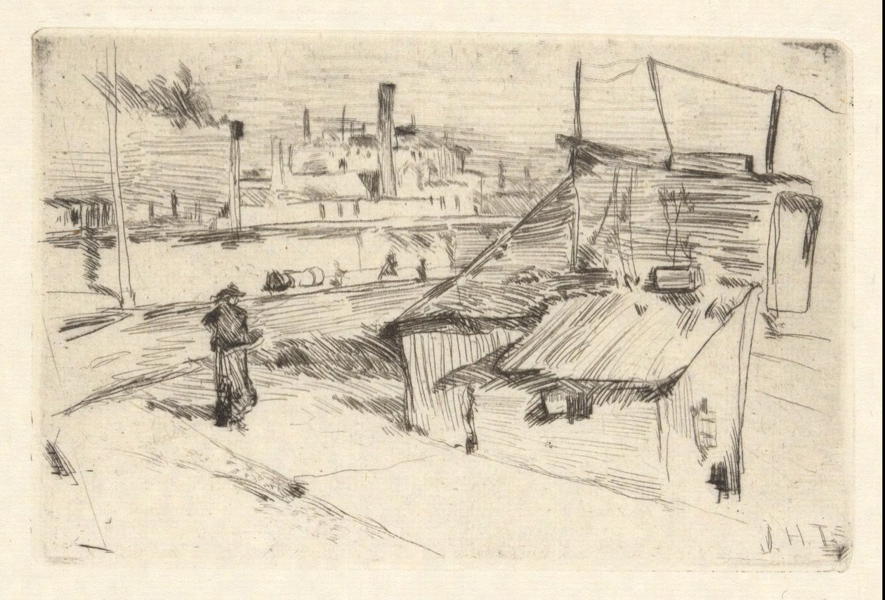 Barracos de Bridgeport de John Henry Twachtman