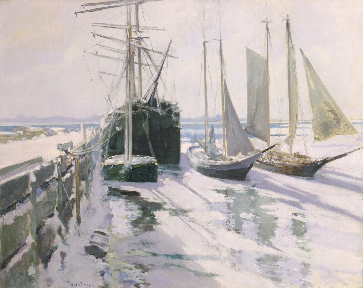 Costa de Connecticut, inverno, c.1893 de John Henry Twachtman