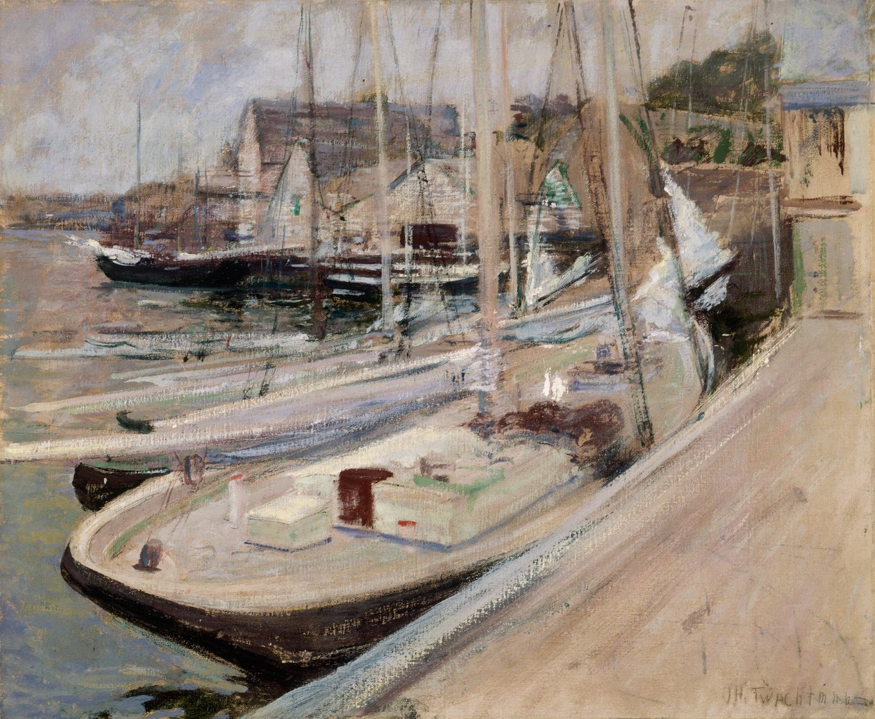 Barcos de pesca em Gloucester, 1901. de John Henry Twachtman