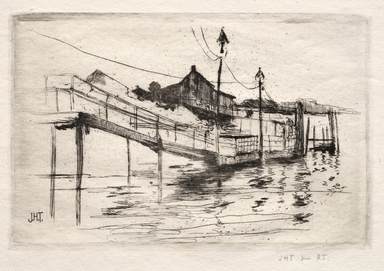 Passadiço, Bridgeport, Connecticut. de John Henry Twachtman