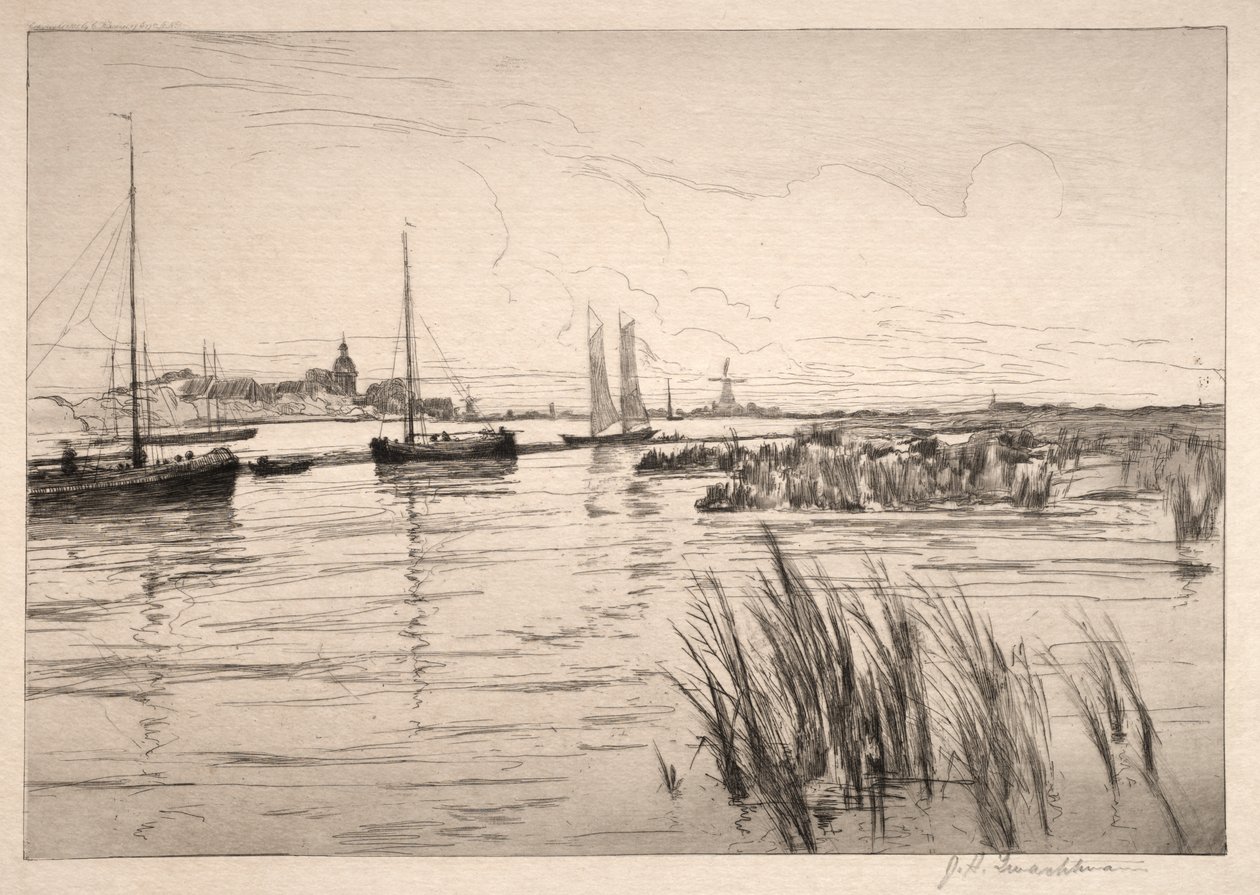 Diques da Holanda de John Henry Twachtman