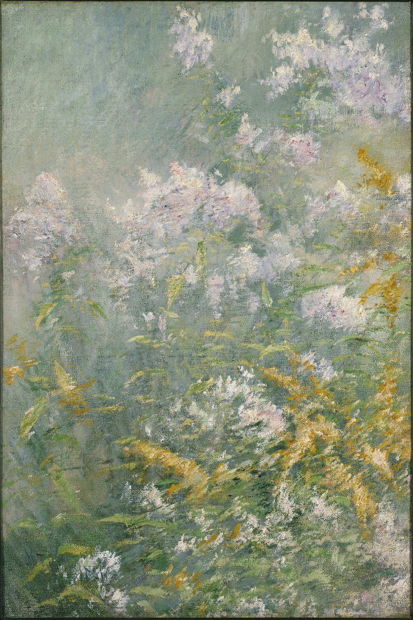 Flores do Prado (Golden Rod e Wild Aster), c.1892 (óleo sobre tela) de John Henry Twachtman