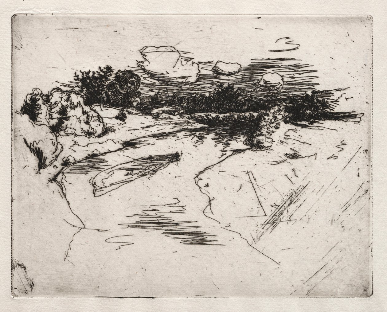 Rio de Miami, perto de Cincinnati, Ohio. de John Henry Twachtman