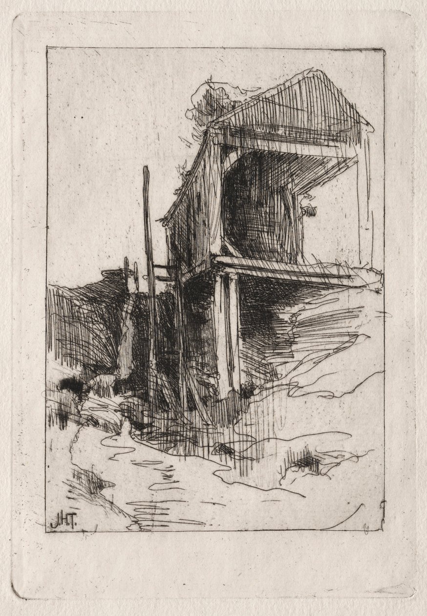 Moinho velho, Branchville, Connecticut. de John Henry Twachtman