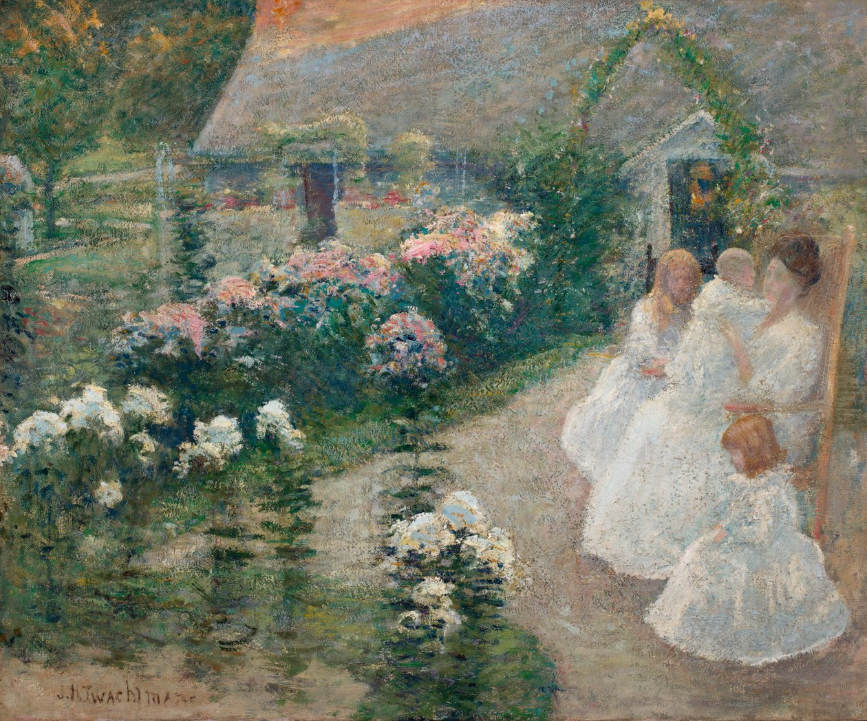 No Terraço, ca. 1890-1900. de John Henry Twachtman