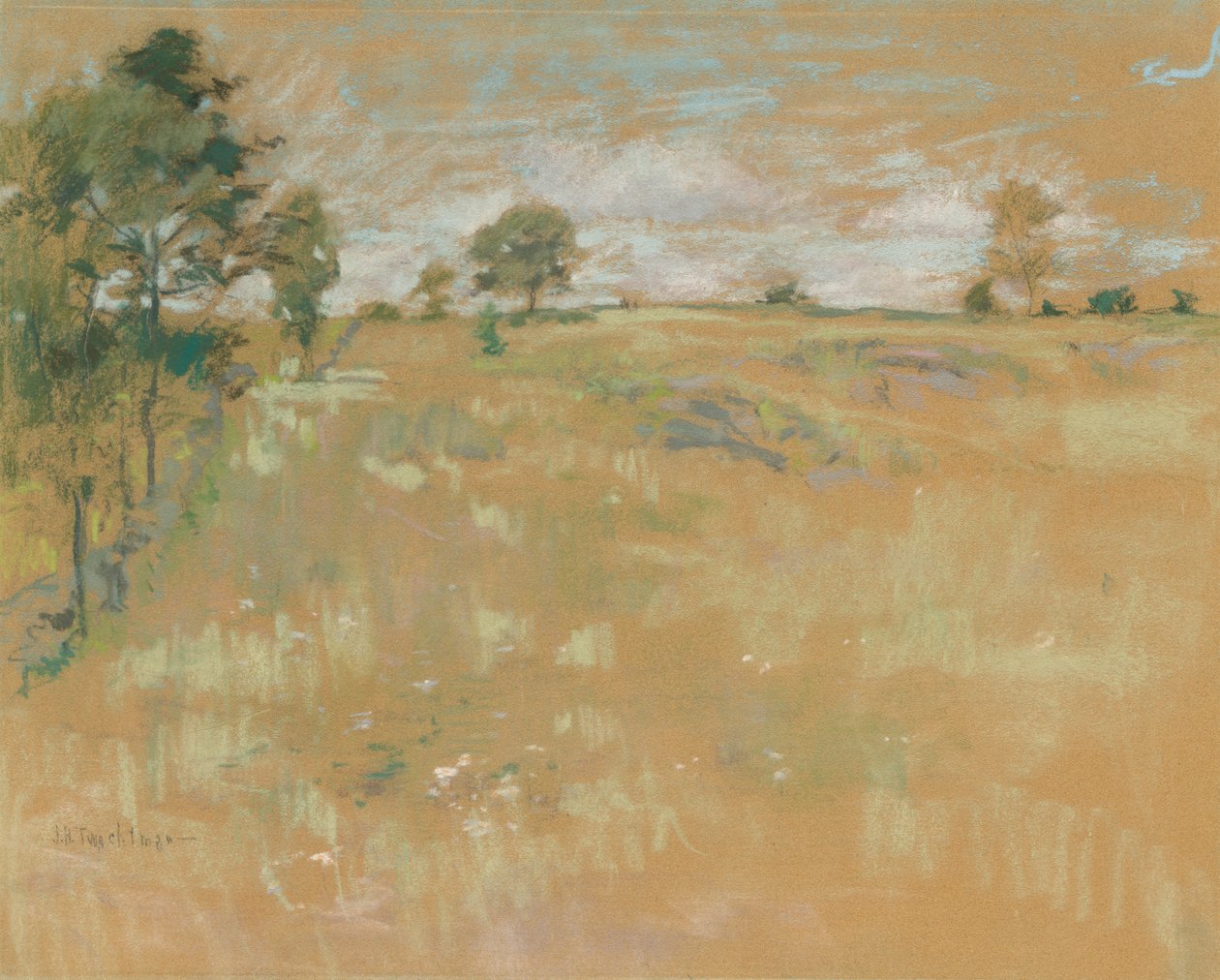Pastos, Greenwich, Connecticut, c. 1890-1900. de John Henry Twachtman