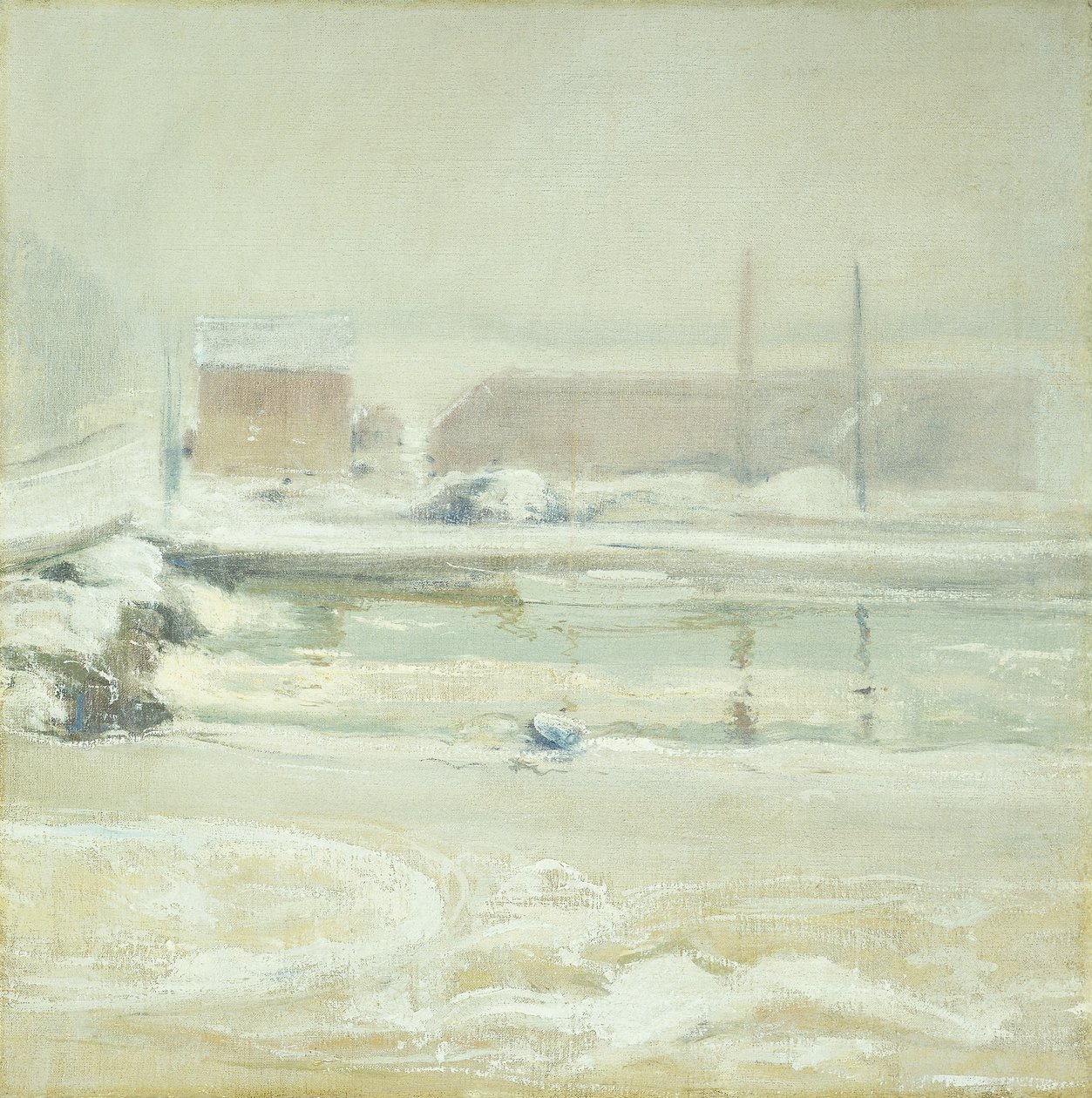 Cena do rio em Cos Cob, de John Henry Twachtman