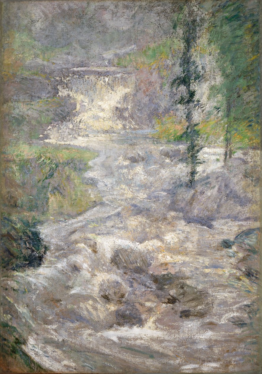 A Fonte do Arco-Íris, c.1890-1900 (óleo sobre tela) de John Henry Twachtman
