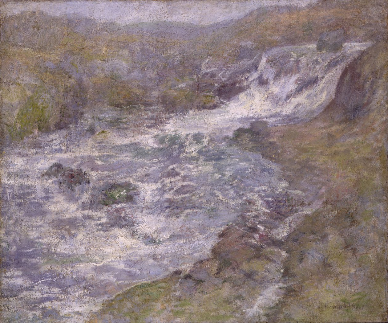 A torrente de John Henry Twachtman
