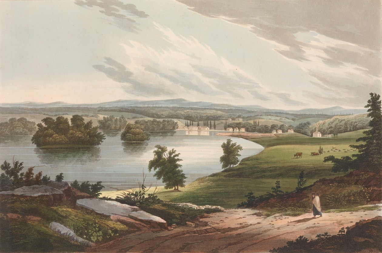 Fort Edward No. 10 do portfólio do rio Hudson, 1822-23. de John Hill