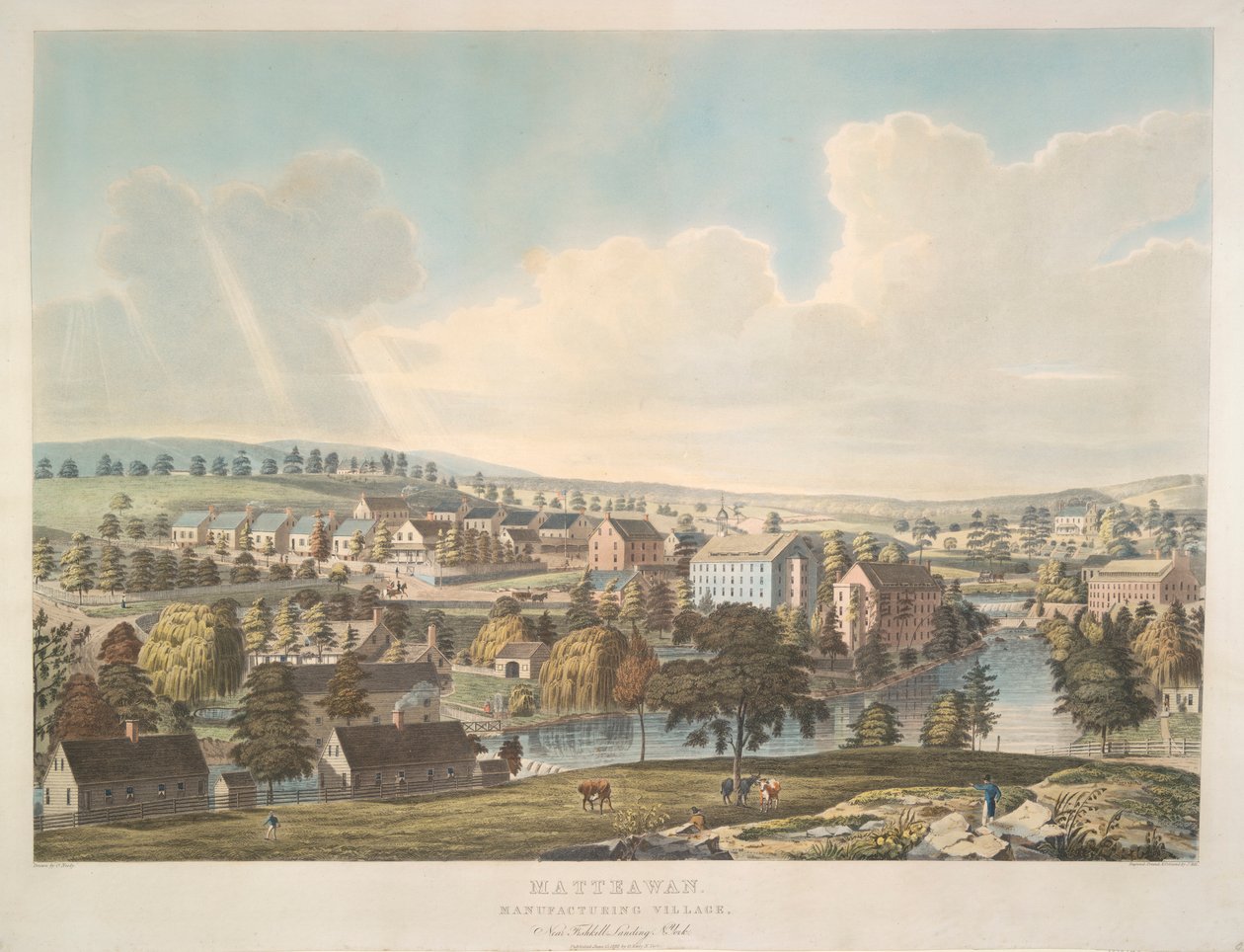 Matteawan. Manufacturing Village, perto de Fishkill Landing, N. York de John Hill