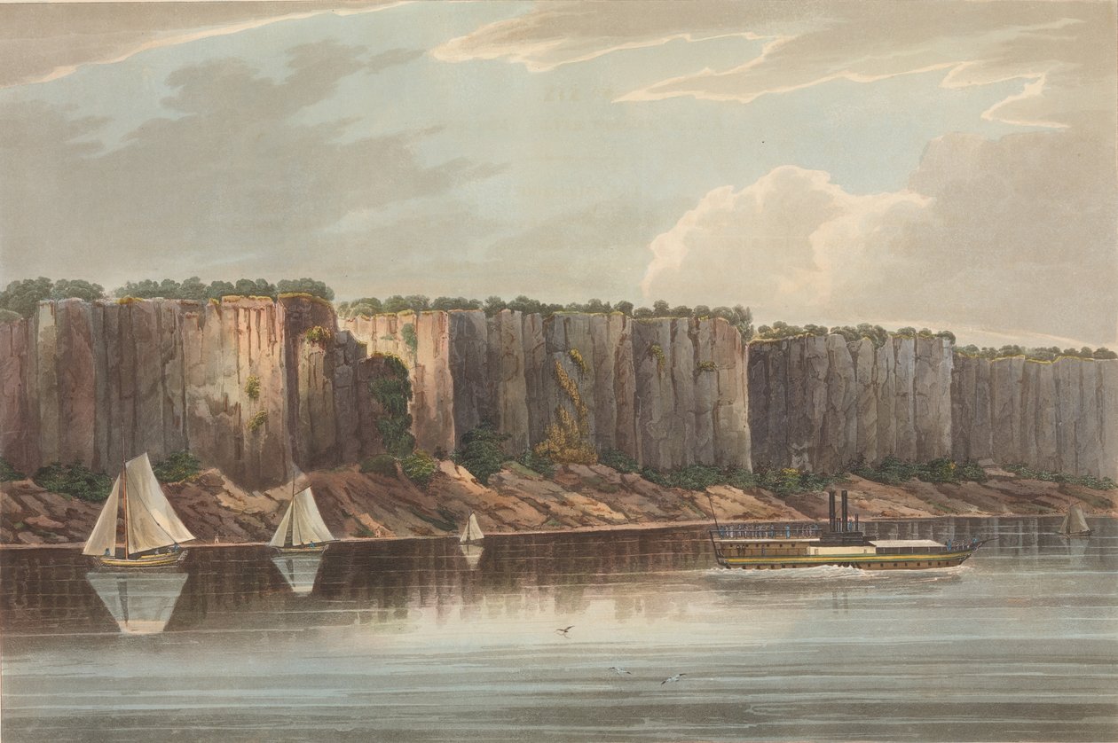 The Palisades No. 19 of The Hudson River Portfolio, 1823-24. de John Hill