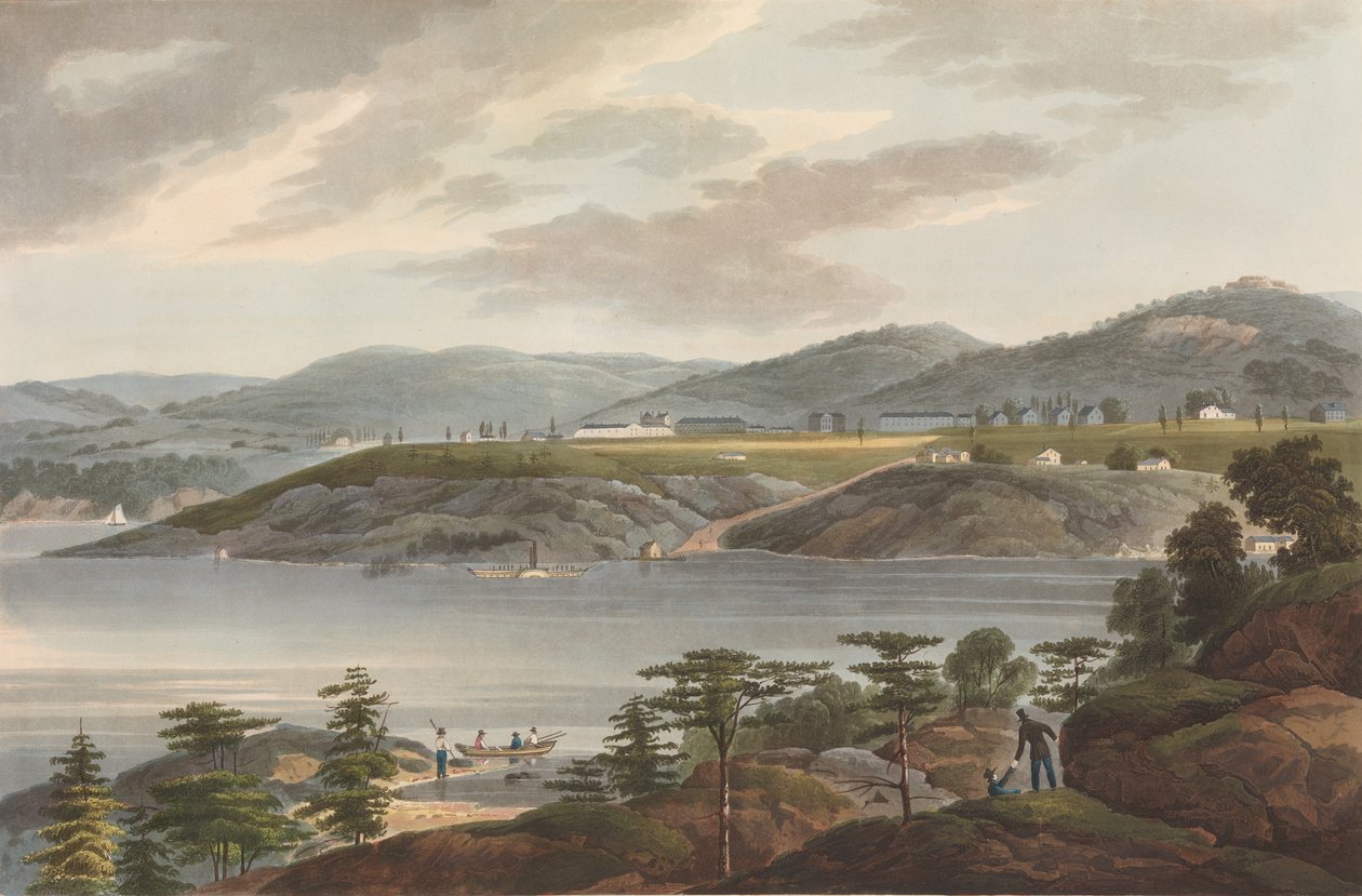 West Point No. 16 do The Hudson River Portfolio, 1825. de John Hill