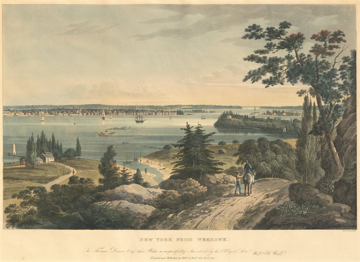Nova York de Weehawk de John Hill. after William Guy Wall
