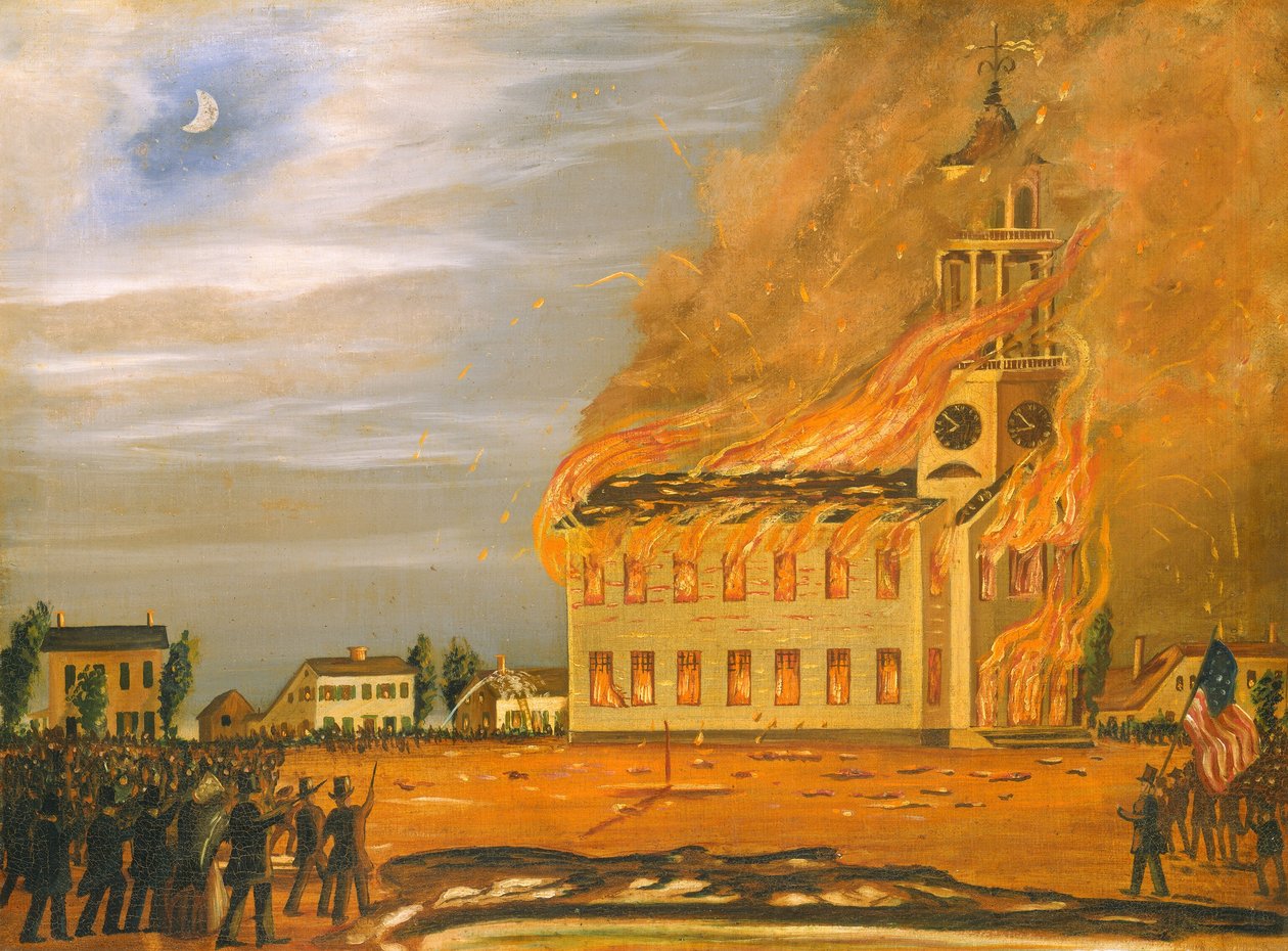 Queima de Old South Church, Bath, Maine de John Hilling