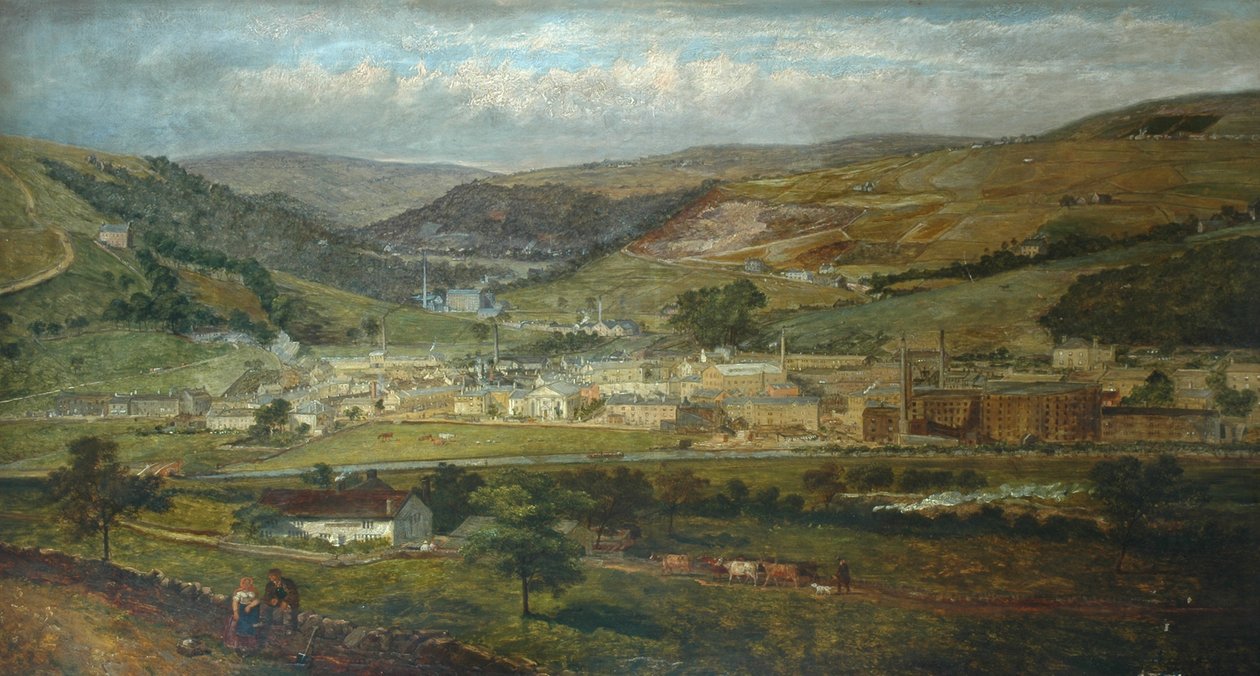 Ponte de Hebden da casa do palácio, Fairfield, 1869 de John Holland