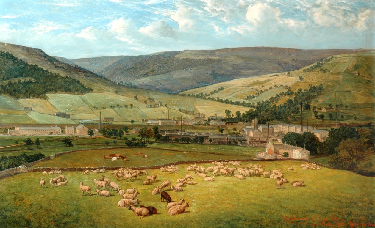 Mytholmroyd & Cragg Vale De Ewood Hall, 1869 de John Holland