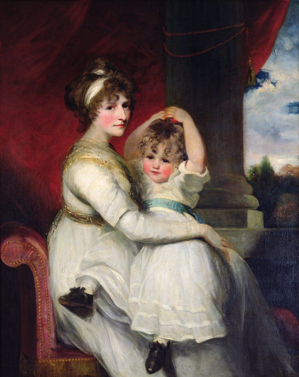 Georgina, condessa de Bathurst e seu filho, 1792 de John Hoppner