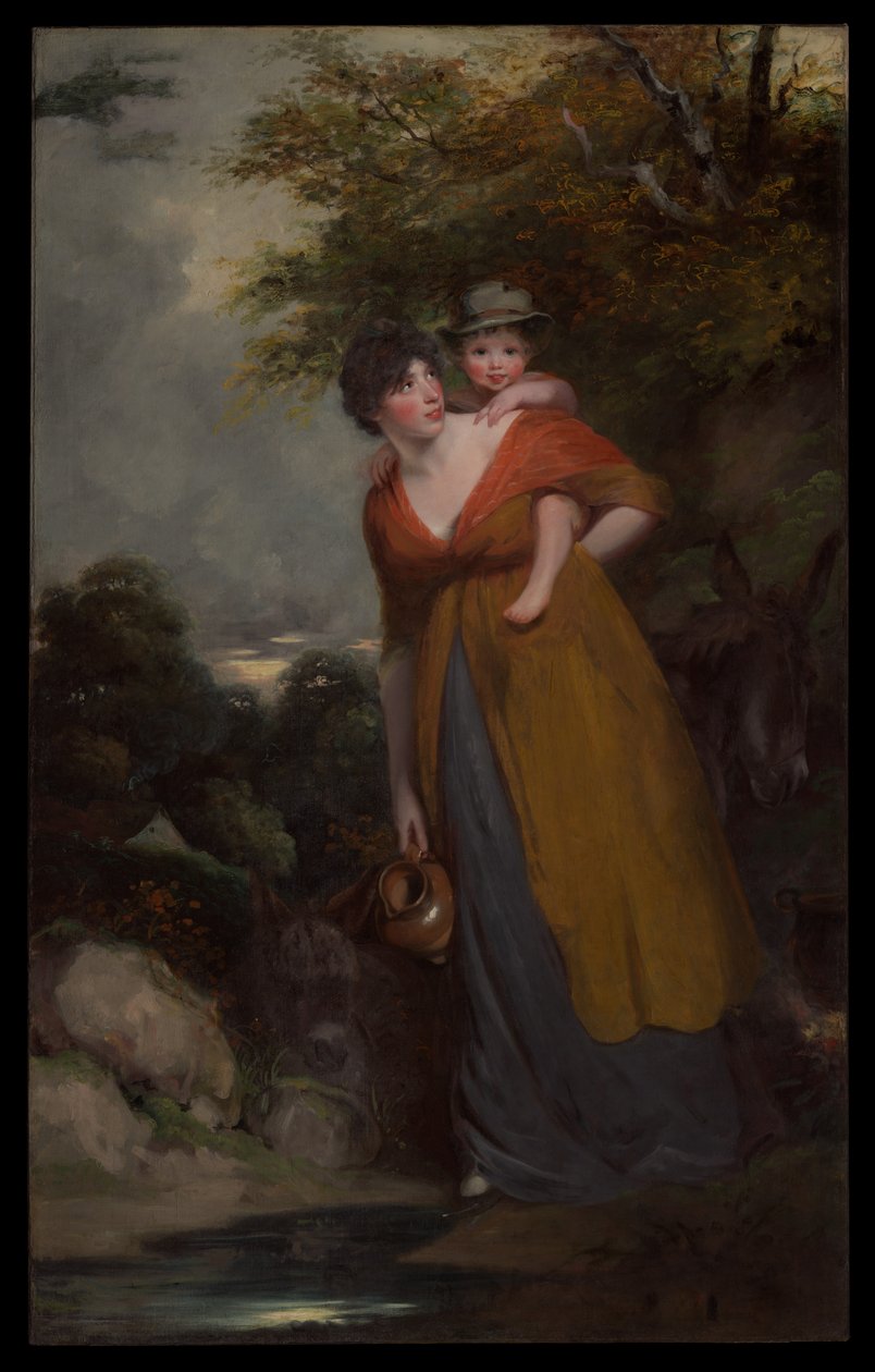A Sra. Richard Brinsley Sheridan (Hester Jane Ogle, 1775/76-1817) e o seu filho (Charles Brinsley Sheridan, 1796-1843) de John Hoppner
