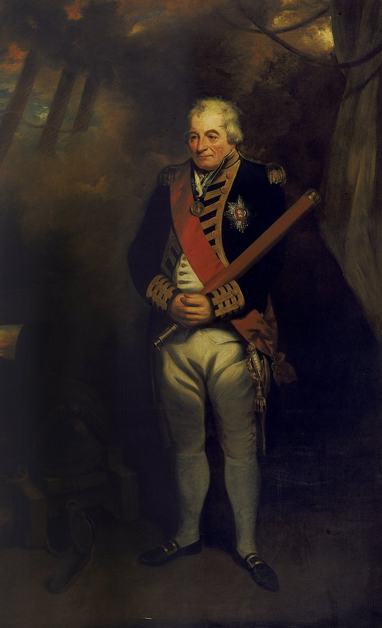 Retrato do Almirante John Jervis de John Hoppner