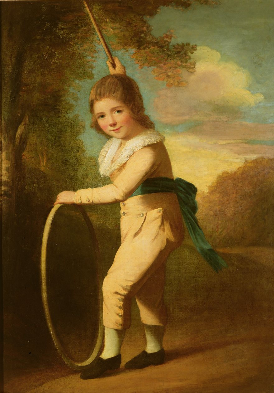 Retrato do mestre William Morgan com um aro e um bastão de John Hoppner