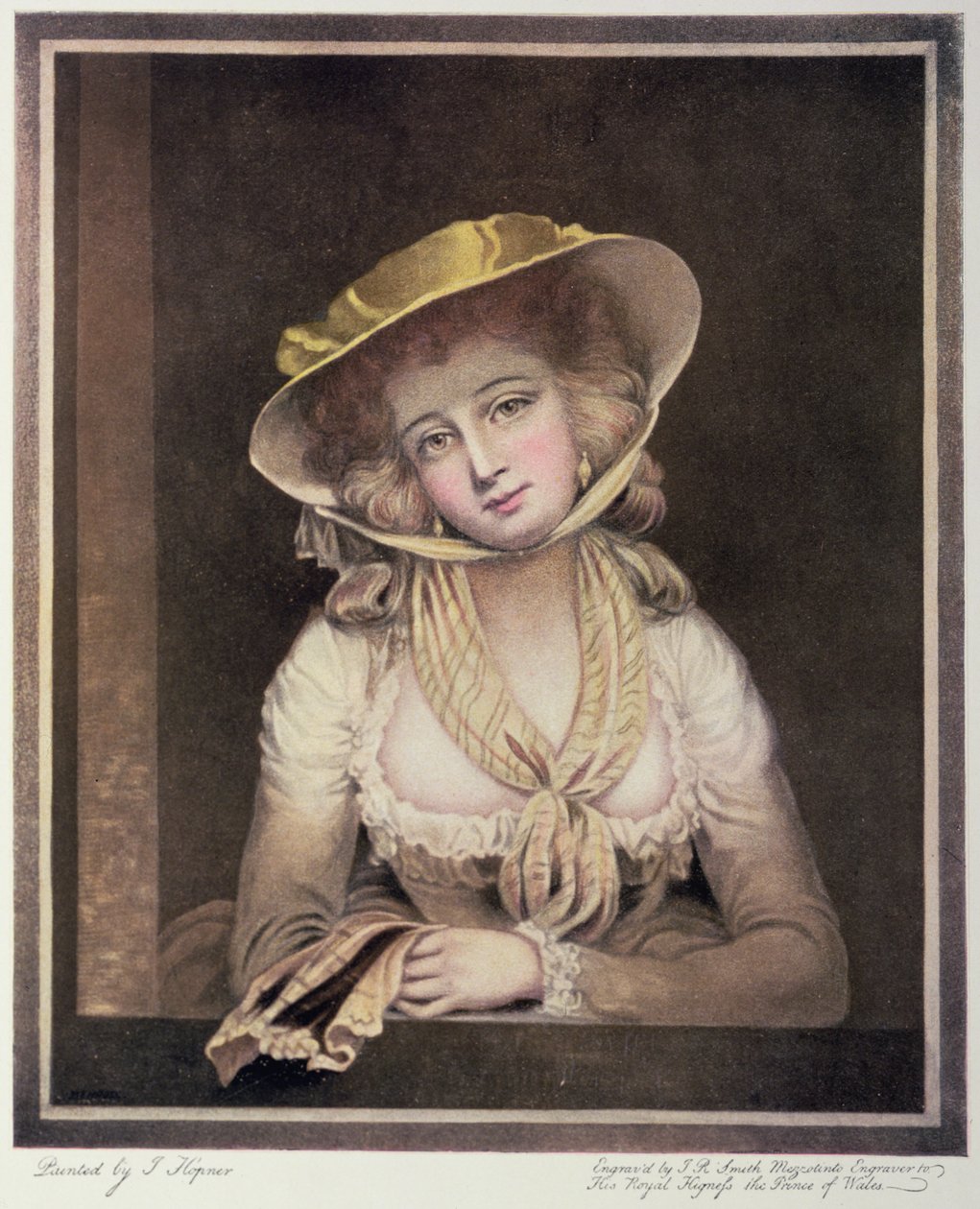 Retrato de Sophia Western, gravado por JR Smith, 18 de John Hoppner