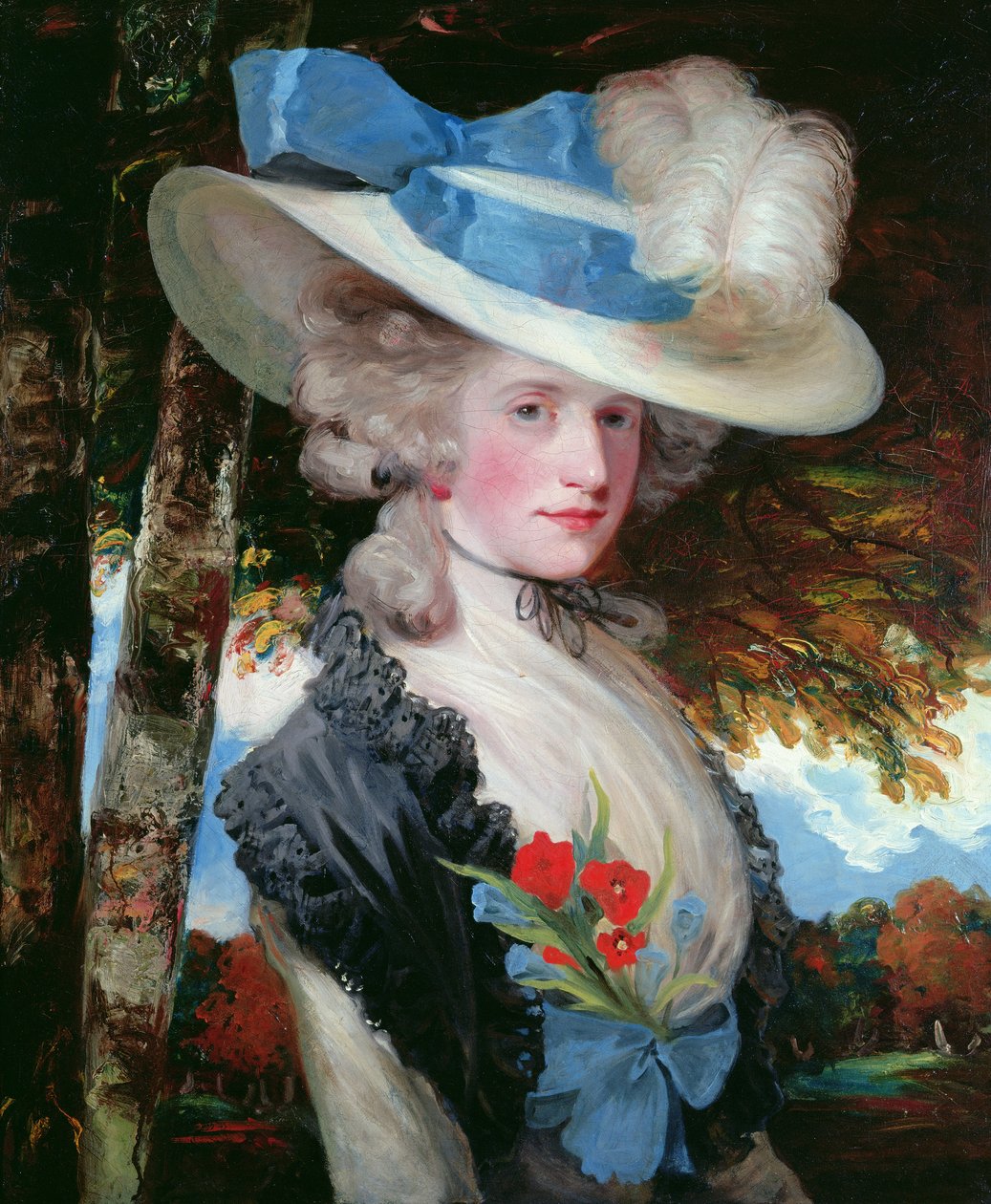 Retrato do Exmo. Sra. Hugo Meynell (1762-1817) (óleo sobre tela) de John Hoppner