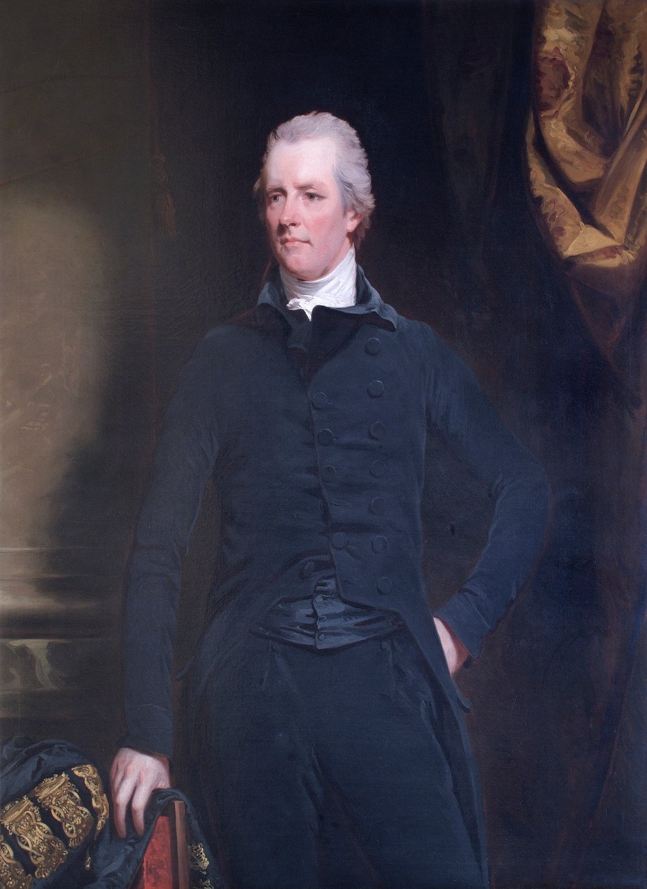 Retrato de William Pitt, o Jovem, político e primeiro-ministro britânico, 1805.   de John Hoppner