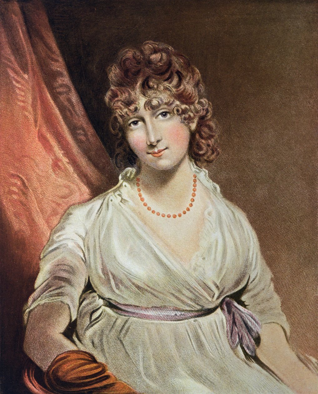 Retrato da Honorável Sra. Bouverie gravado por IR Smith (fl.1800-30) de John Hoppner