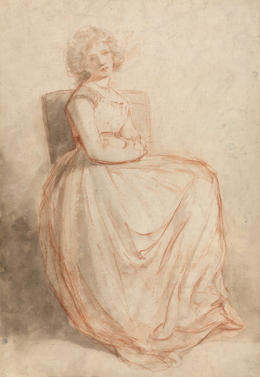 Estudo de uma mulher sentada de John Hoppner
