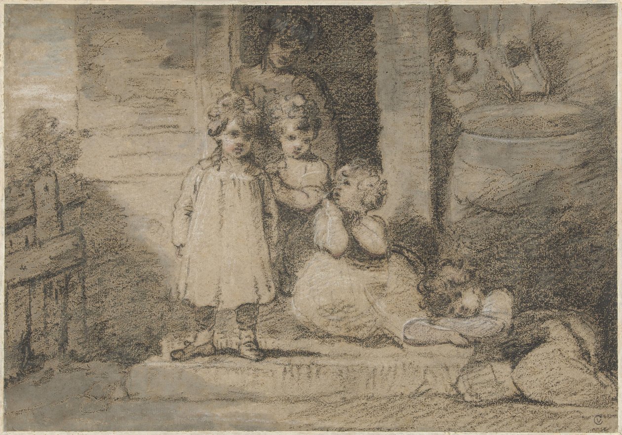 Quatro crianças e uma menina mais velha de John Hoppner