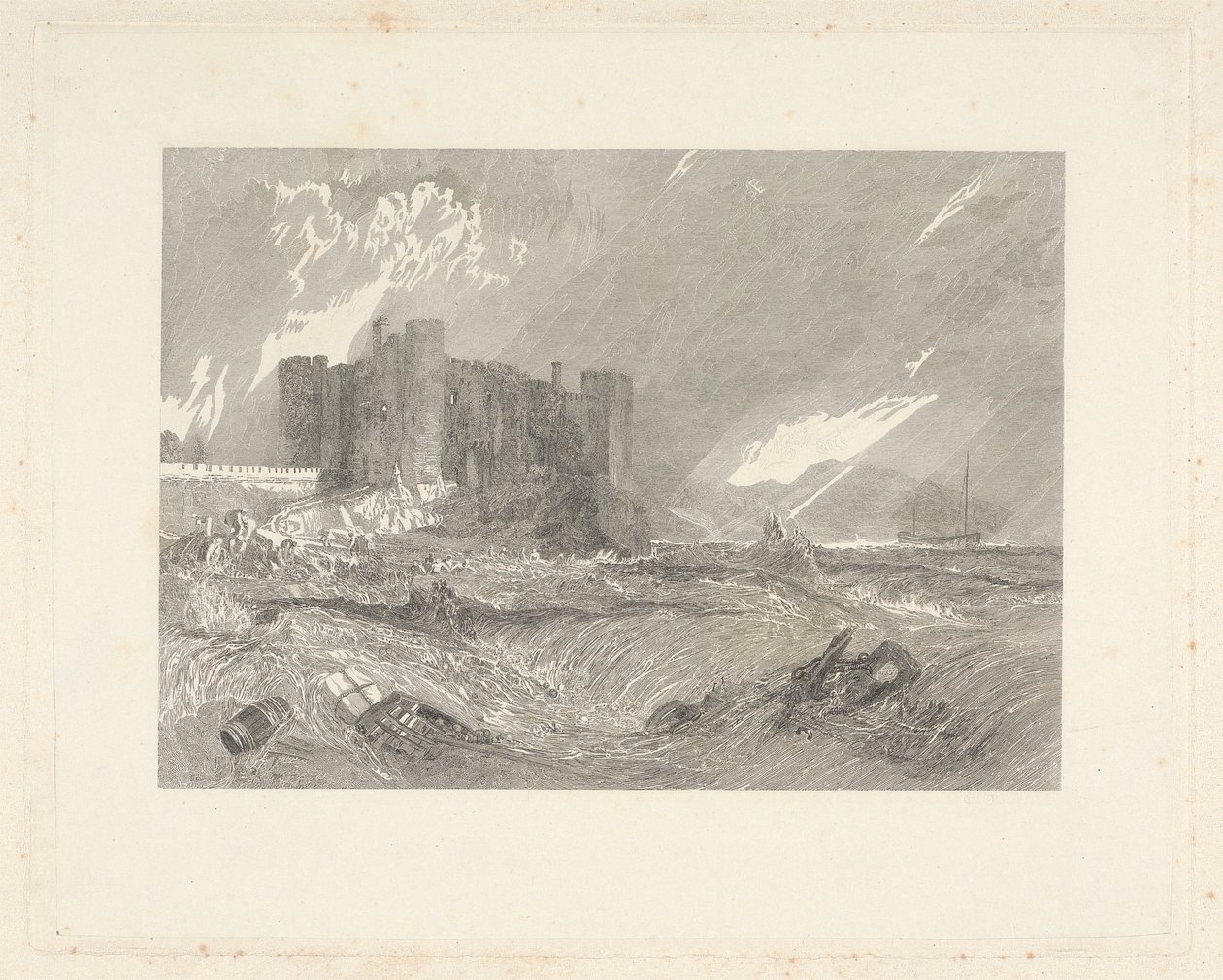 Castelo de Laugharne, Caermarthenshire de John Horsburgh