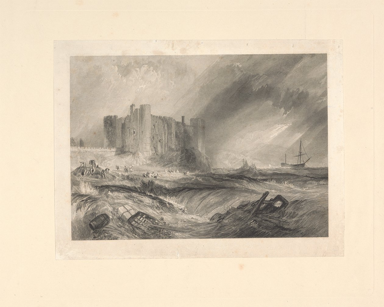 Castelo de Laugharne, Caermarthenshire de John Horsburgh