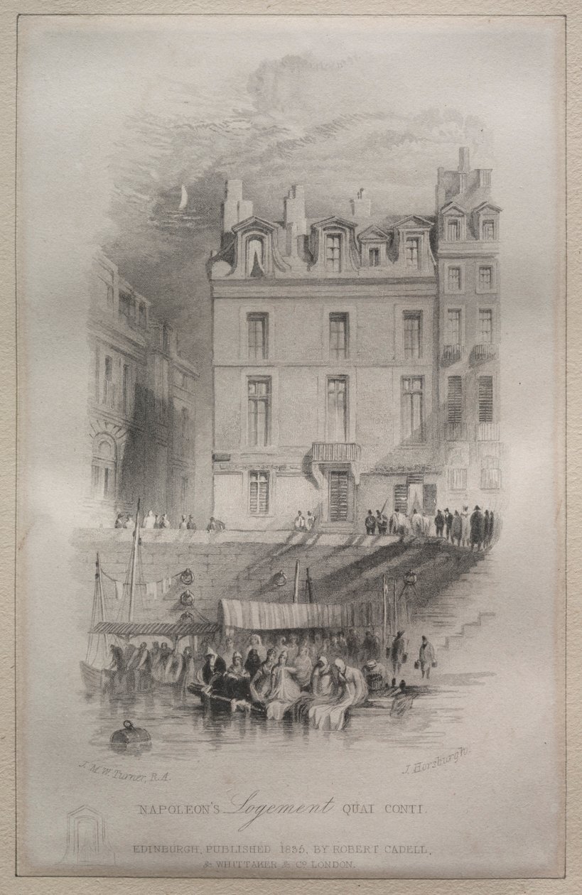Napoleons Housing, Quai Conti, 1835. de John Horsburgh