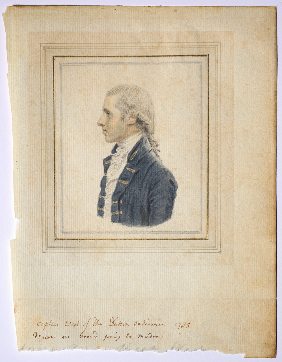 Retrato de Sir Captain West do Dutton Indiaman, 1785. de John I. smart